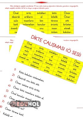 Ö SESİ DİKTE ÇALIŞMASI