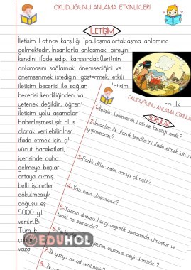 OKUDUĞUNU ANLAMA ÇALIŞMALARI 22