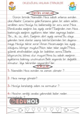 OKUDUĞUNU ANLAMA ÇALIŞMALARI 24