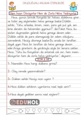 OKUDUĞUNU ANLAMA ETKİNLİKLERİ 13