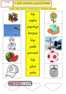 P SESİ GÖRSEL EŞLEŞTİRME