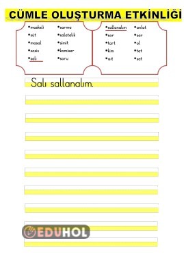S SESİ CÜMLE OLUŞTURMA