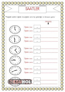 SAATLER ETKİNLİK 1(ÖĞLEDEN ÖNCE,ÖĞLEDEN SONRA)