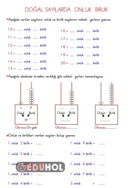 YARIYIL TATİLİ MATEMATİK ETKİNLİKLERİ-10-(5.GÜN)