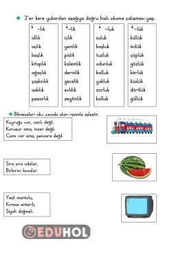 YARIYIL TATİLİ TÜRKÇE ETKİNLİKLERİ-6-(3.GÜN)