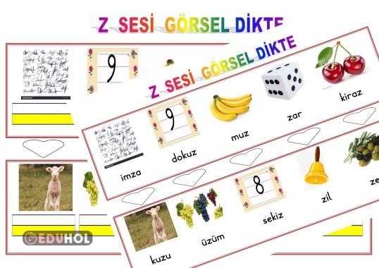 Z SESİ GÖRSEL DİKTE ÇALIŞMASI