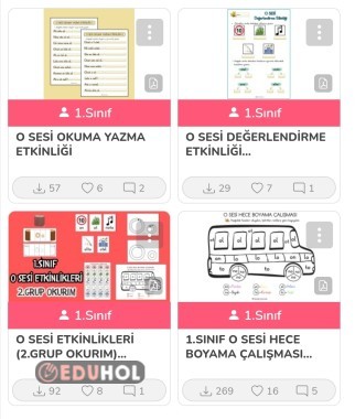 O Sesi Etkinliklerim
https://www.eduhol.com/ozlemcan/documents?c_id=1&sc_id=4281
K Sesi Etkinliklerim 
https://www.eduhol.com/ozlemcan/documents?c_id=1&sc_id=4282
