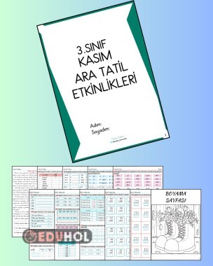 3.SINIF KASIM ARA TATİL ETKİNLİKLERİ