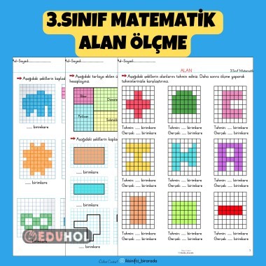 3.SINIF MATEMATİK  ALAN ÖLÇME ETKİNLİKLERİ