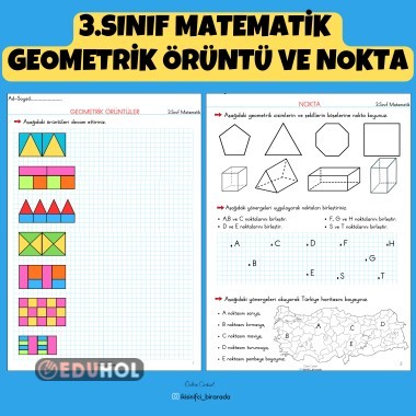 3.SINIF MATEMATİK GEOMETRİK ÖRÜNTÜ VE NOKTA ETKİNLİKLERİ