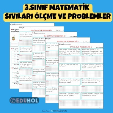 3.SINIF MATEMATİK  SIVILARI ÖLÇME VE PROBLEMLER