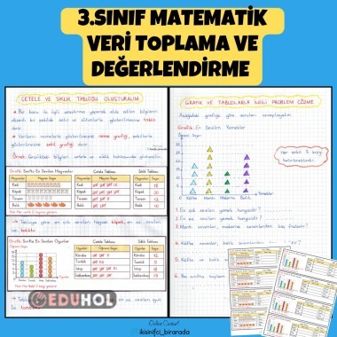 3.SINIF MATEMATİK VERİ TOPLAMA VE DEĞERLENDİRME DEFTER NOTU