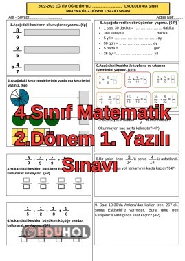 4.Sınıf Matematik 2.Dönem 1.Ya... · Eduhol - Etkinlik İndir Oyun Oyna ...