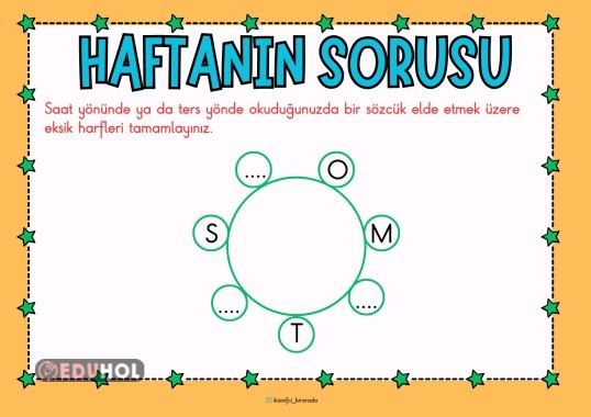 HAFTANIN SORUSU 22 EKİM