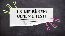 1.SINIF BİLSEM GENEL YETENEK DENEME TESTİ