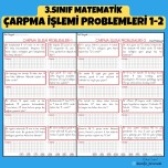 3.SINIF ÇARPMA İŞLEMİ PROBLEMLERİ 1-2