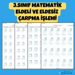 3.SINIF ELDELİ ÇARPMA İŞLEMLERİ ETKİNLİKLERİ