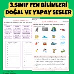 3.SINIF FEN BİLİMLERİ DOĞAL VE YAPAY SESLER ETKİNLİĞİ