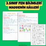 3.SINIF FEN BİLİMLERİ MADDENİN HÂLLERİ DEFTER NOTU
