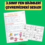 3.SINIF FEN ÇEVREMİZDEKİ SESLER HER SESİN BİR KAYNAĞI VAR DEFTER NOTU