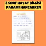 3.SINIF HAYAT BİLGİSİ PARAMI HARCARKEN DEFTER NOTU