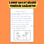 3.SINIF HAYAT BİLGİSİ  TEMİZLİK SAĞLIKTIR DEFTER NOTU