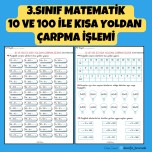 3.SINIF MATEMATİK 10 VE 100 İLE KISA YOLDAN ÇARPMA İŞLEMİ ETKİNLİKLERİ