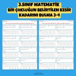 3.SINIF MATEMATİK  BİR ÇOKLUĞUN BELİRTİLEN KESİR KADARINI BULMA 3-4