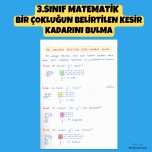 3.SINIF MATEMATİK  BİR ÇOKLUĞUN BELİRTİLEN KESİR KADARINI BULMA