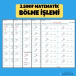 3.SINIF MATEMATİK BÖLME İŞLEMİ ETKİNLİKLERİ