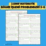 3.SINIF MATEMATİK BÖLME İŞLEMİ PROBLEMLERİ 5-6