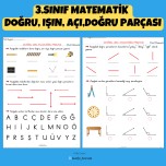 3.SINIF MATEMATİK  DOĞRU, IŞIN, AÇI,DOĞRU PARÇASI ETKİNLİKLERİ