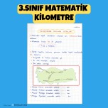 3.SINIF MATEMATİK  KİLOMETRE DEFTER NOTU