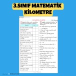 3.SINIF MATEMATİK  KİLOMETRE ETKİNLİĞİ