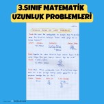 3.SINIF MATEMATİK  UZUNLUK PROBLEMLERİ DEFTER NOTU