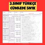 3.SINIF TÜRKÇE CÜMLEDE 5N1K ETKİNLİKLERİ