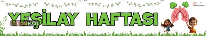 Yeşilay haftası 1mt. Pano Başlık Şablonu