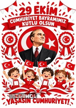 29 Ekim Cumhuriyet Bayramı Boyama Sayfaları (6 sayfa)