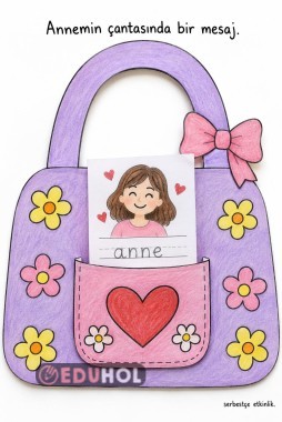 Annemin çantasında bir mesaj (anne yazma etkinliği)