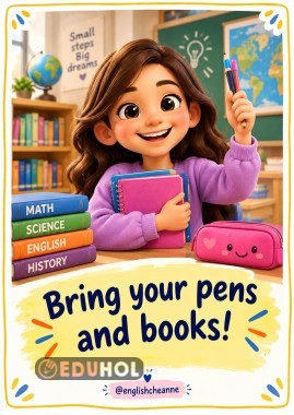5 ÇYDEM Flashcards school rules 16 tane