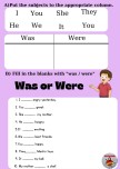6.6 was/were worksheet