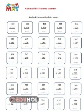 Mat Canavarı ile toplama işlemleri