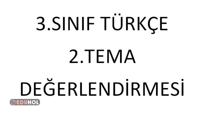 3.SINIF TÜRKÇE DERSİ 2.TEMA DEĞERLENDİRMESİ