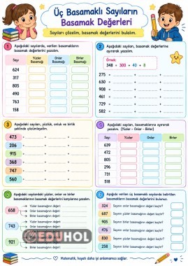 3 Basamaklı sayılarda basamak değeri