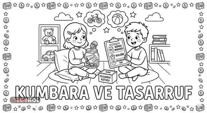 Finansal okuryazarlık boyama sayfası