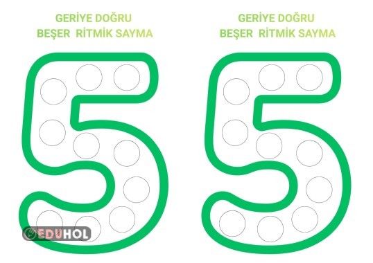 GERİYE DOĞRU BEŞER RİTMİK SAYMA