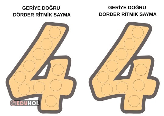 GERİYE DOĞRU  DÖRDER RİTMİK SAYMA