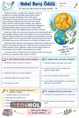 Okuduğunu anlama( Nobel Barış Ödülü)