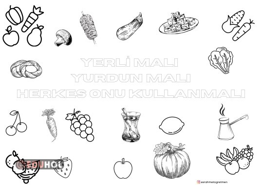 Yerli malı parçalı poster çalışması