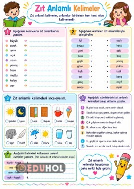 Zıt anlamlı kelimeler